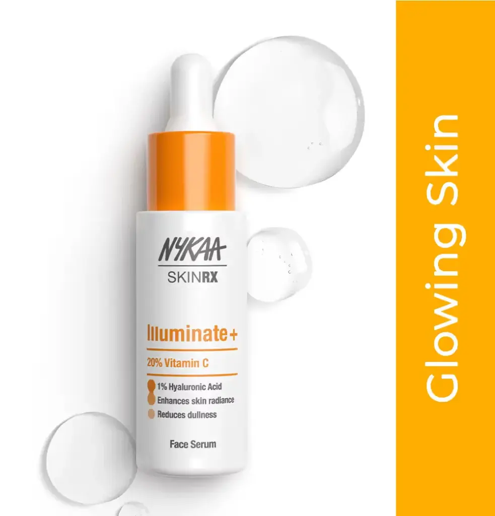 Nykaa SkinRX 20% Vitamin C Face Serum for Radiant Skin with 1% Hyaluronic Acid